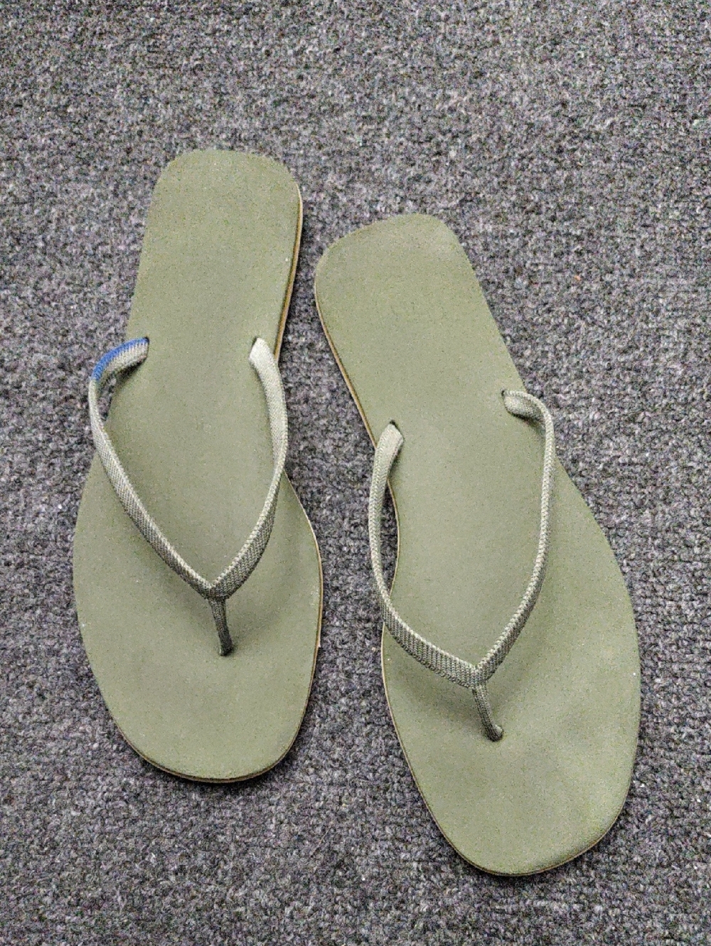 Rothy's Olive Green Flip Flop Sandals